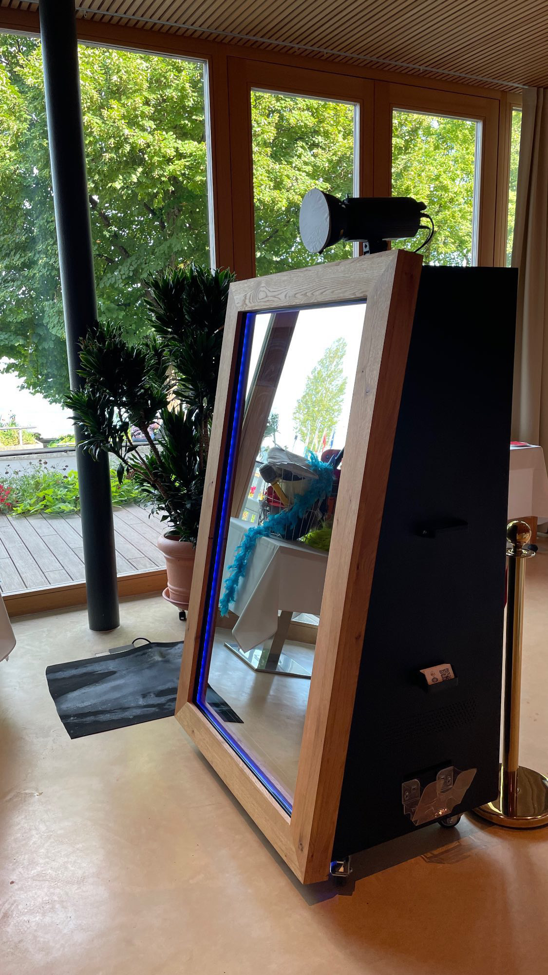 Spiegelei Fotobox auf einer Firmenfeier